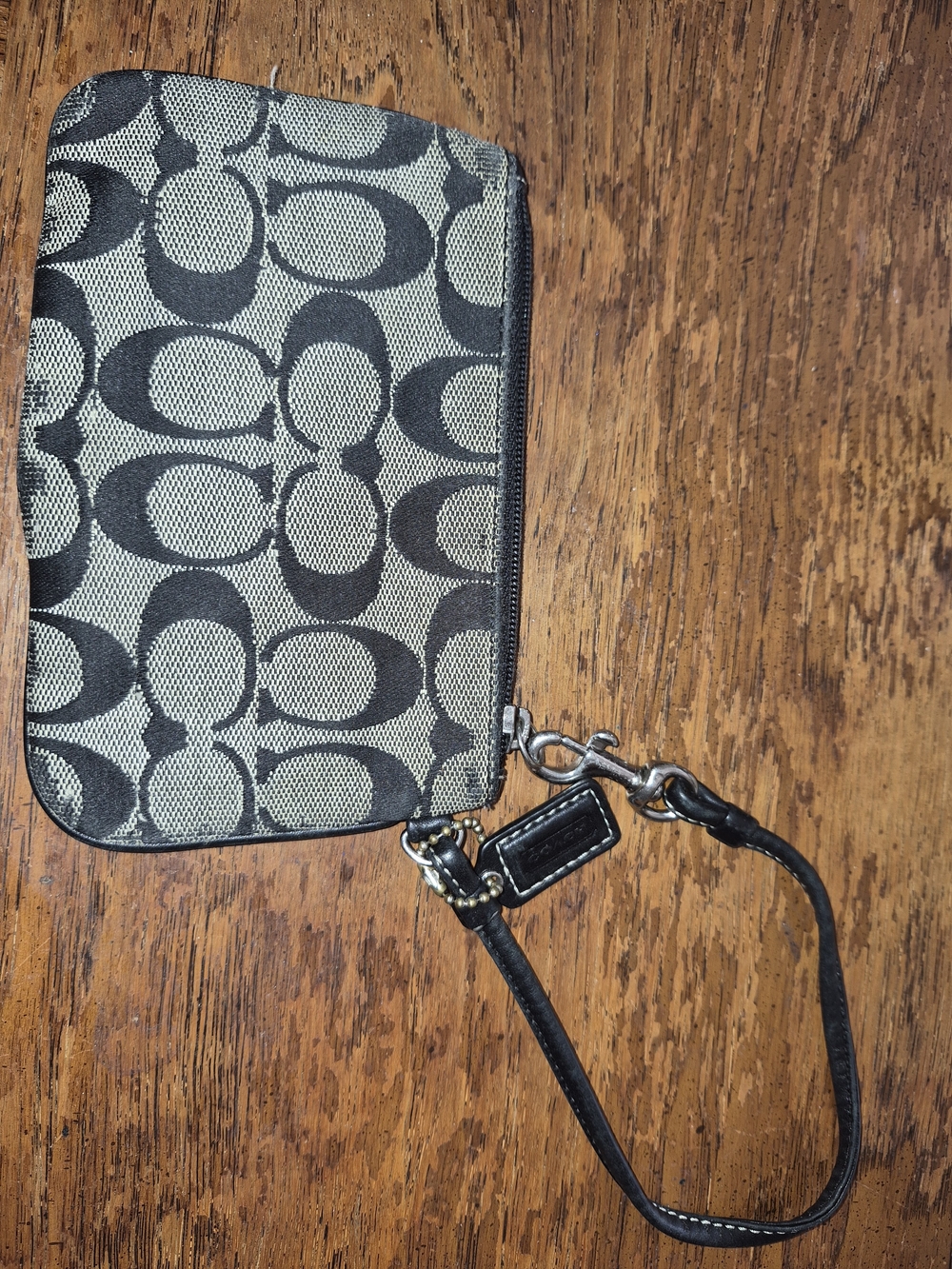 Coach Signature Canvas Wristlet